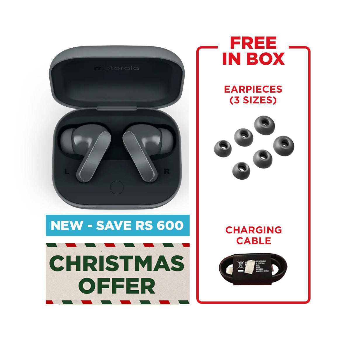 MOTOBUDS BASS - DARK SHADOW